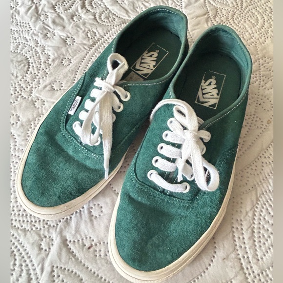 Vans Other - Vans low top green suede sneakers size M8W9.5 VNOA348A204 Heiq Eco dry. Nice!